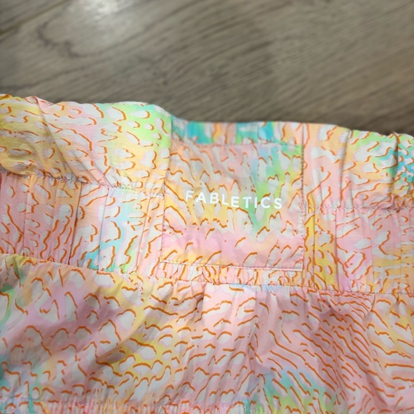 Fabletics Women's Ultra High-Waisted Piped Nylon Workout Shorts Pink Size S - Picture 8 of 9